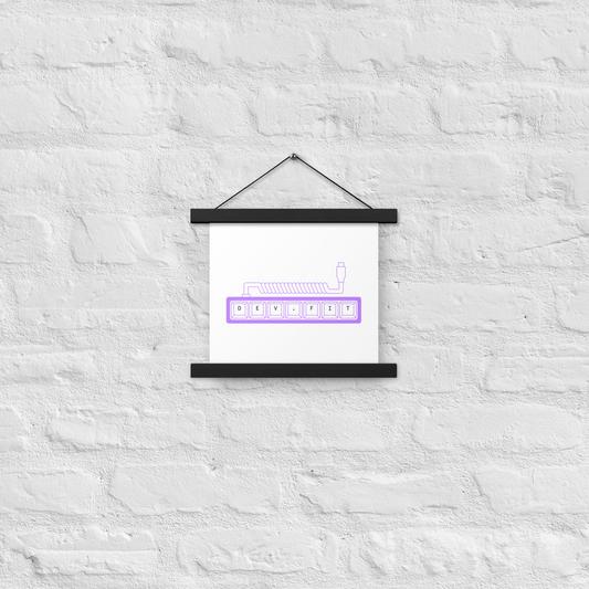 DEV.FIT Macro Pad Logo in Light Purple Poster with Hanger