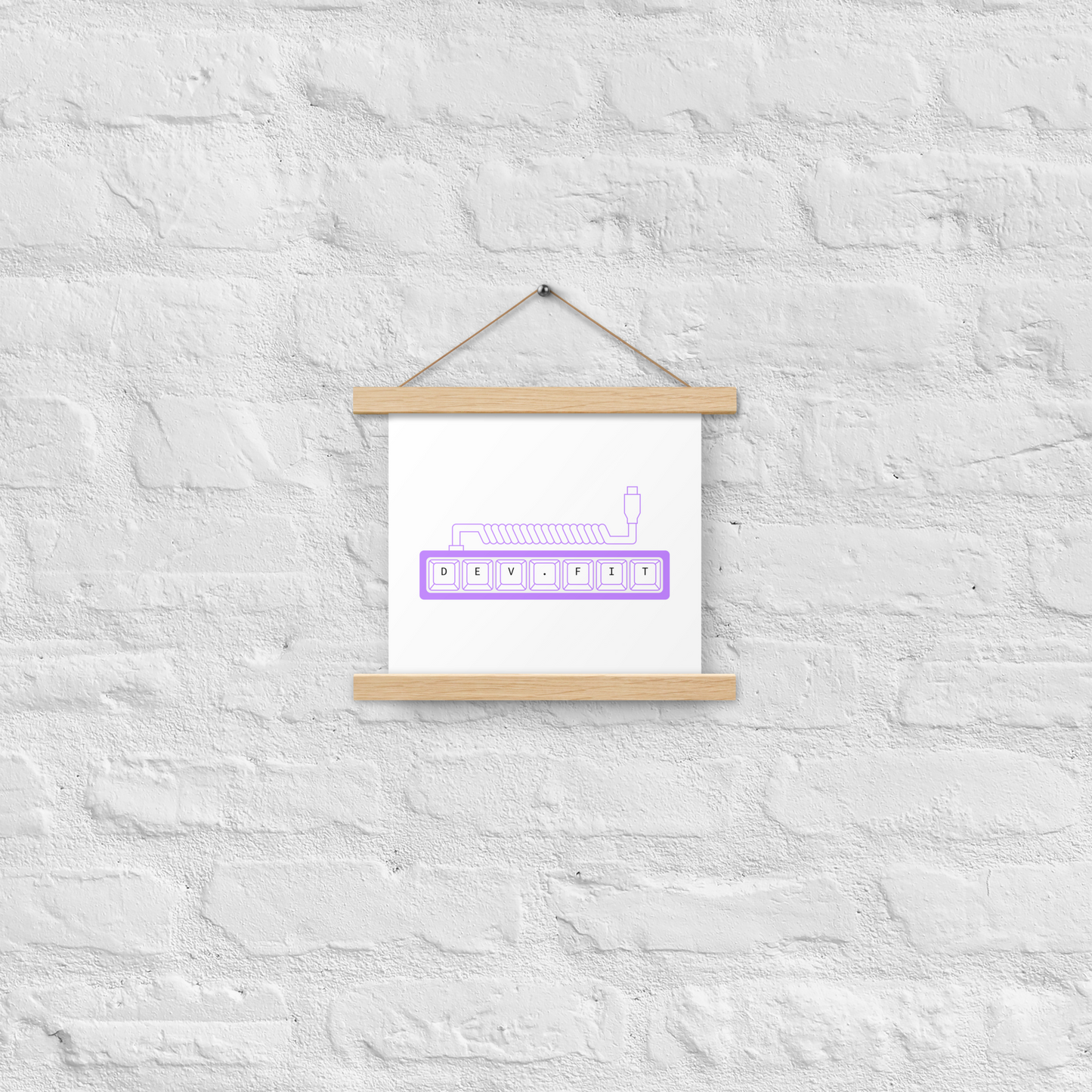 DEV.FIT Macro Pad Logo in Light Purple Poster with Hanger