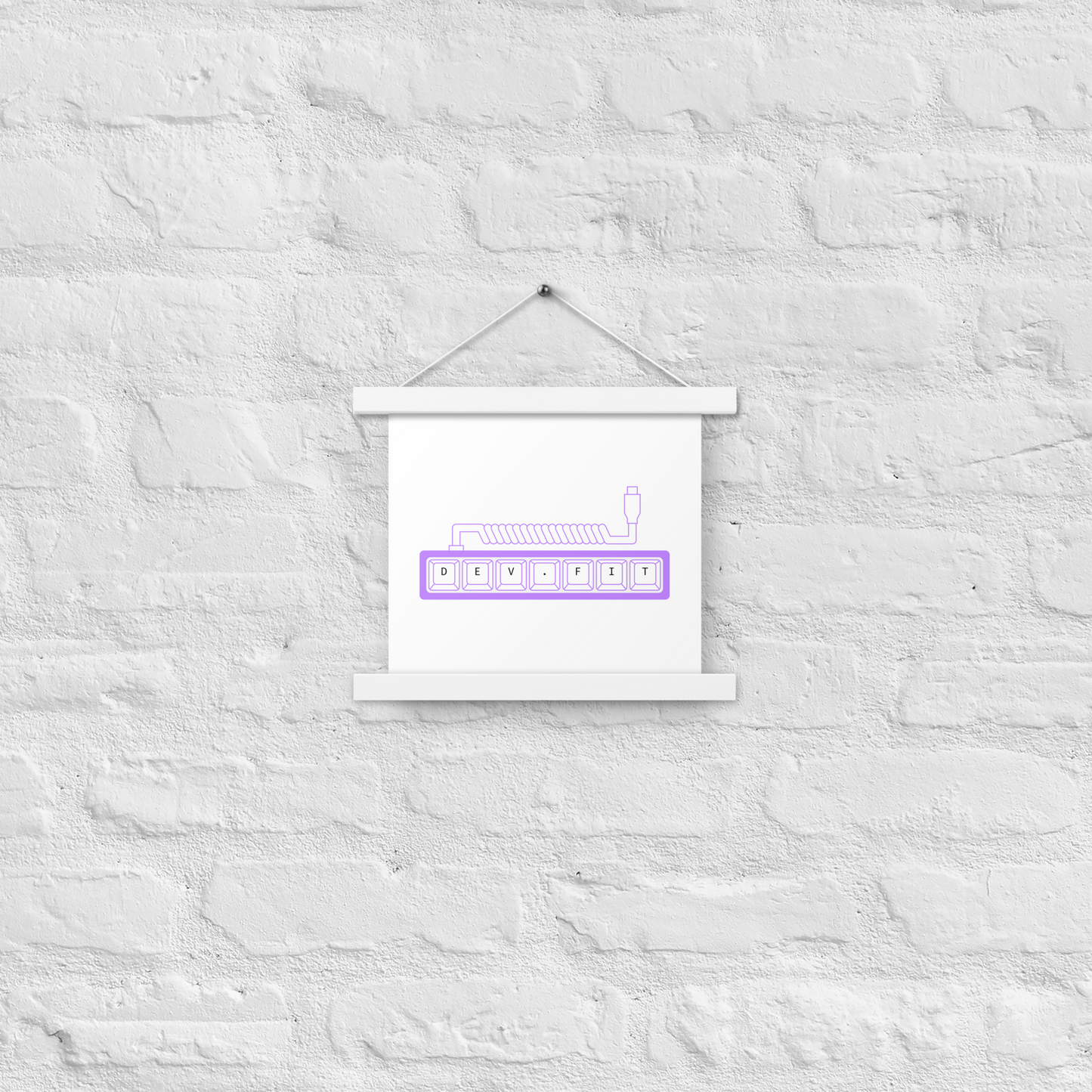 DEV.FIT Macro Pad Logo in Light Purple Poster with Hanger