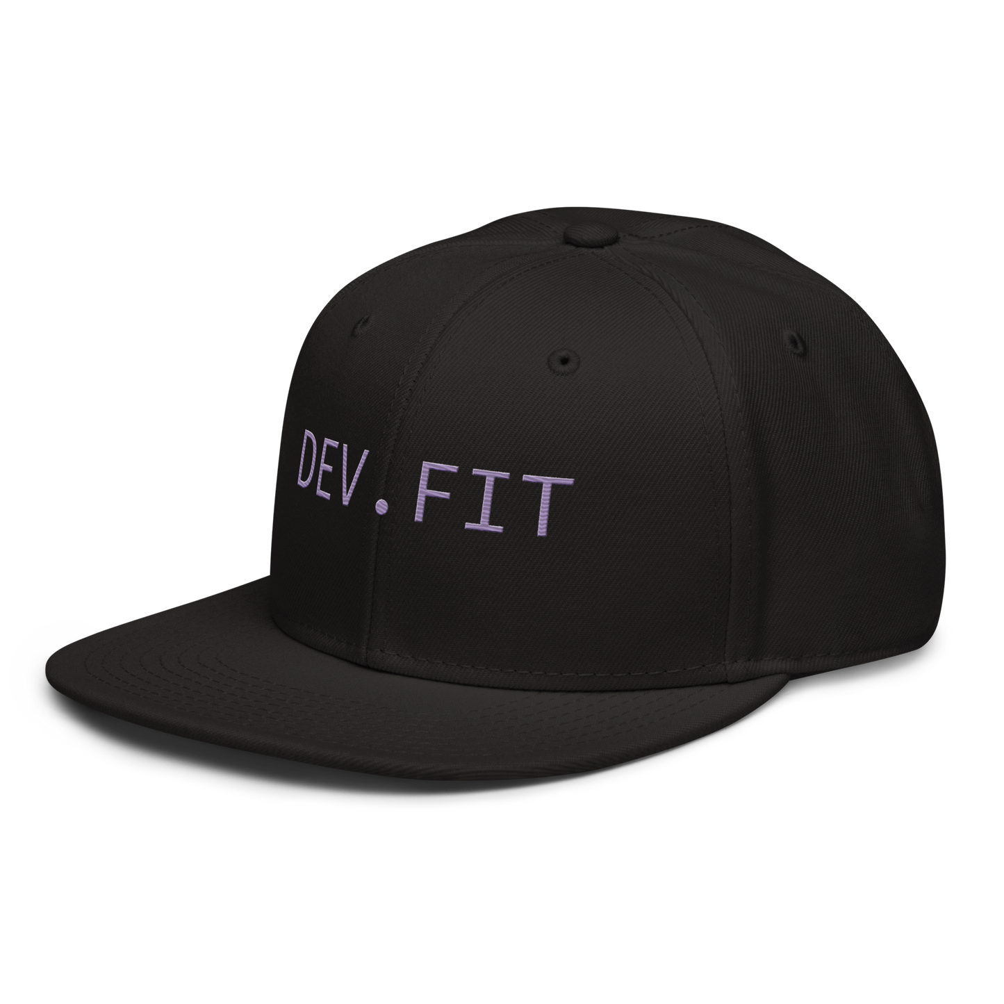 DEV.FIT Name Logo on a Snapback Hat