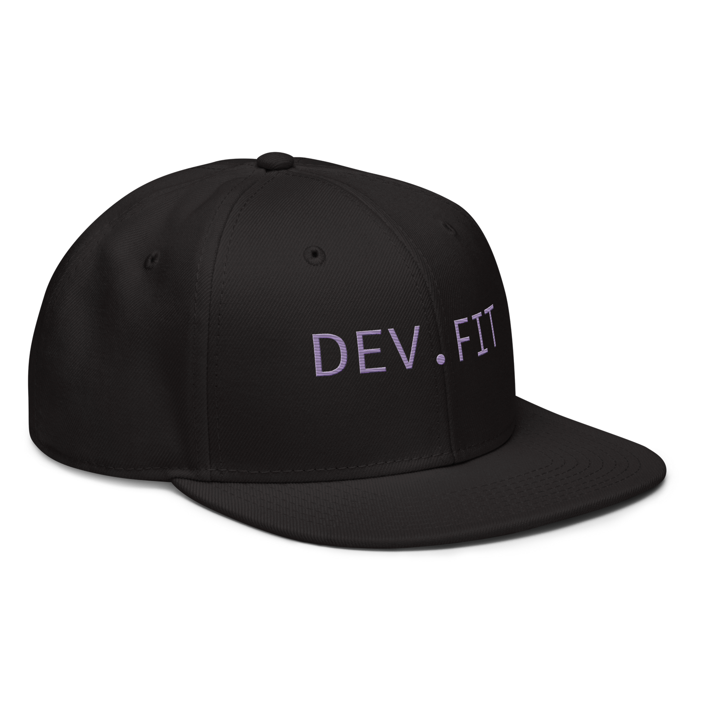 DEV.FIT Name Logo on a Snapback Hat