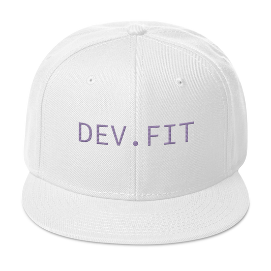 DEV.FIT Name Logo on a Snapback Hat