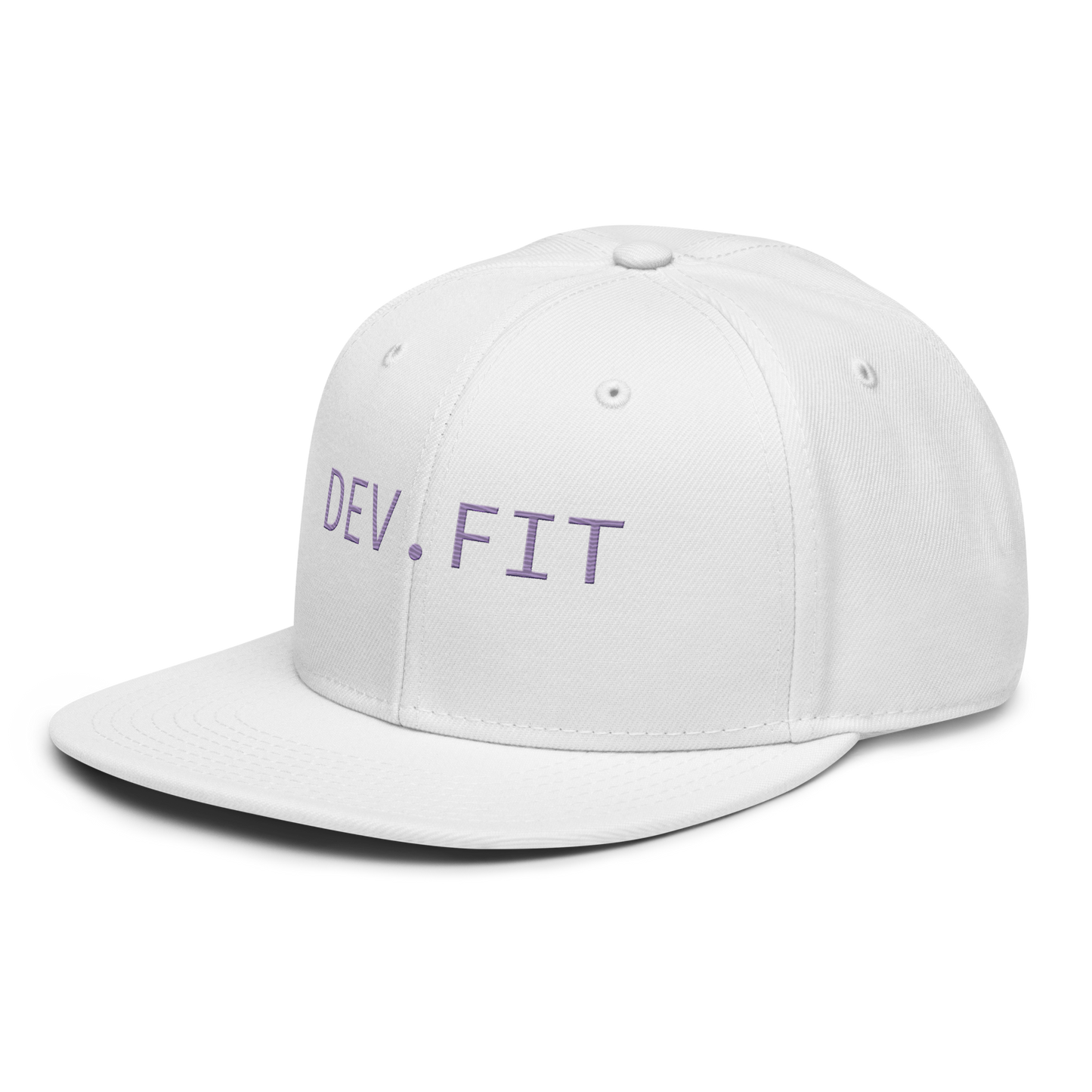 DEV.FIT Name Logo on a Snapback Hat