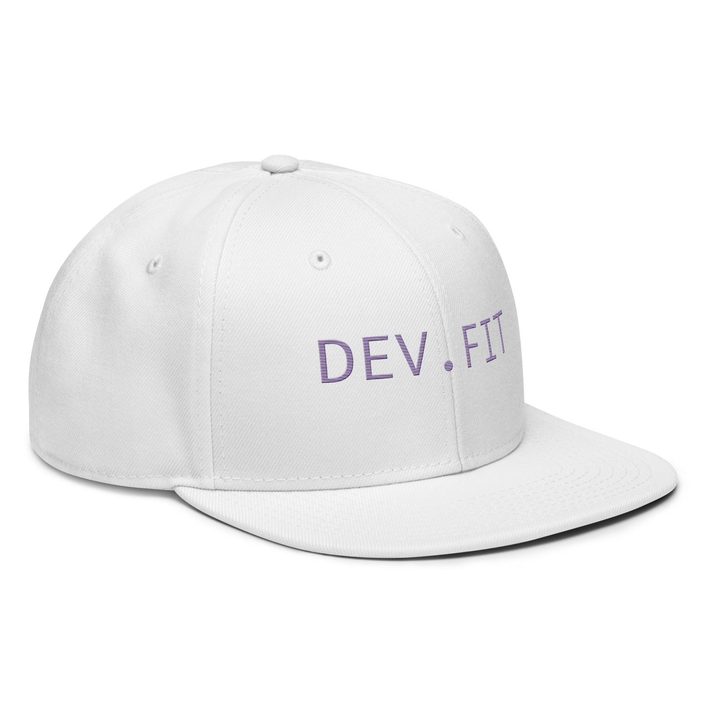 DEV.FIT Name Logo on a Snapback Hat