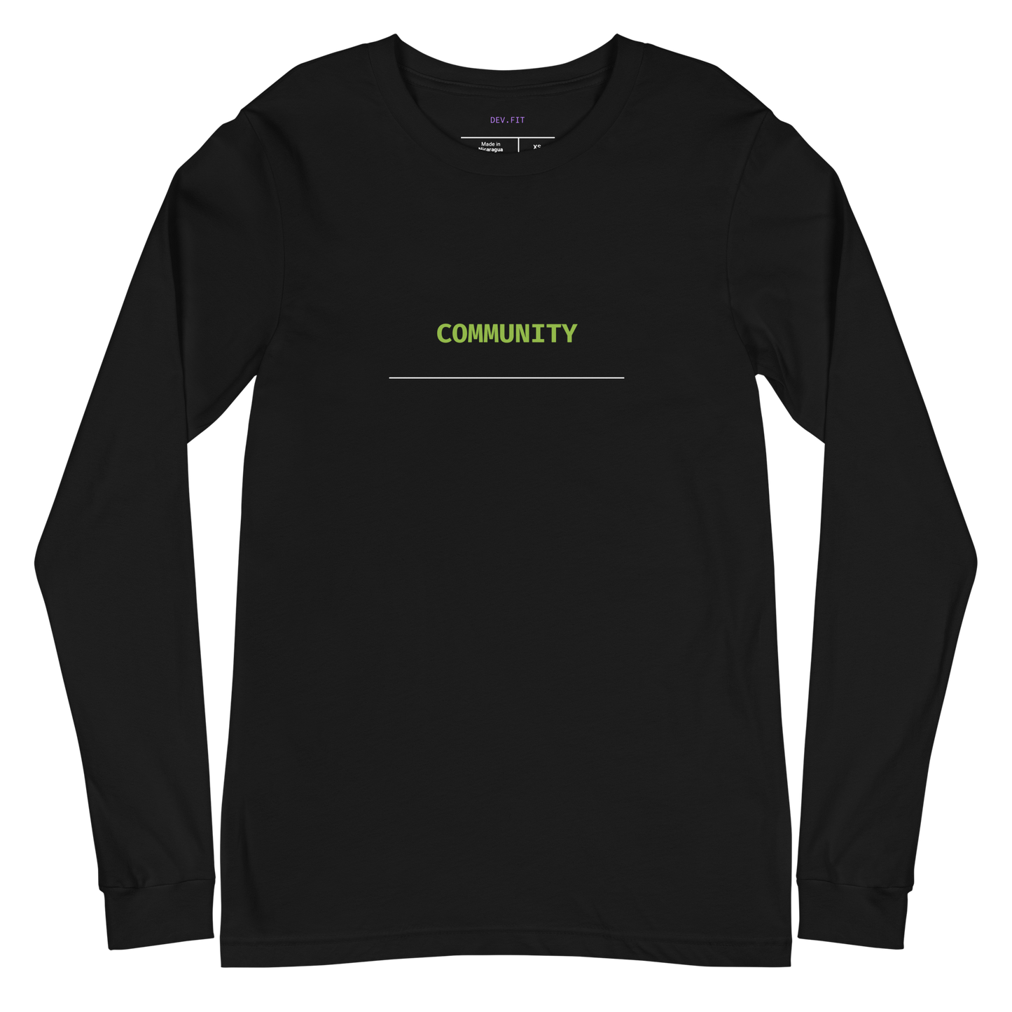 Editions Event Community Over Everything on a Unisex Long Sleeve Tee