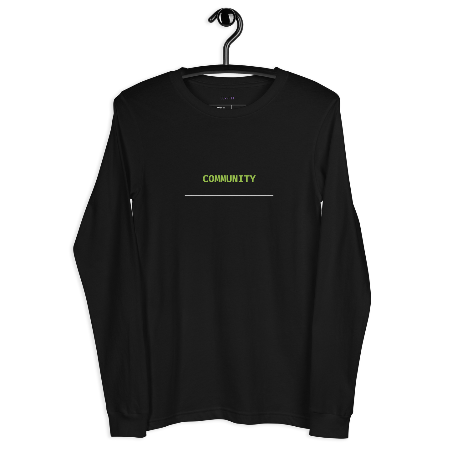 Editions Event Community Over Everything on a Unisex Long Sleeve Tee