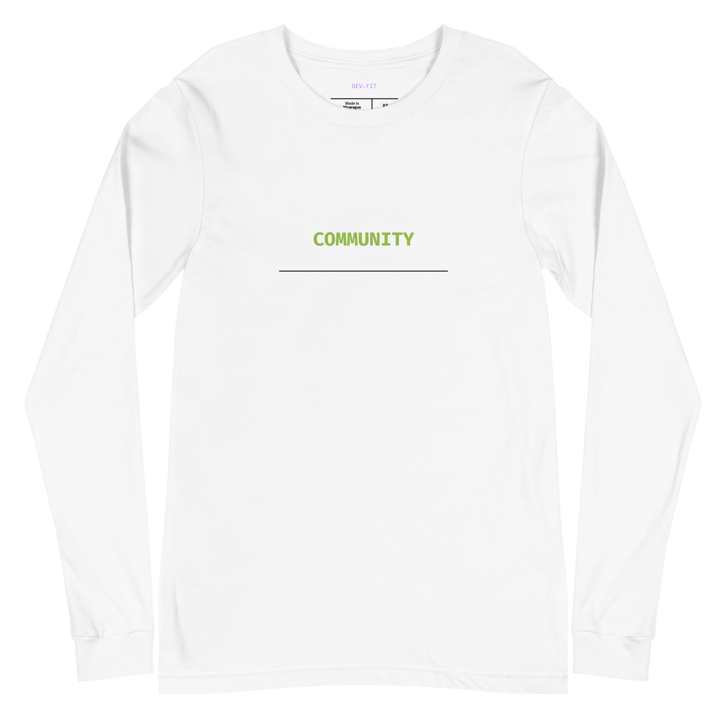 Editions Event Community Over Everything on a Unisex Long Sleeve Tee