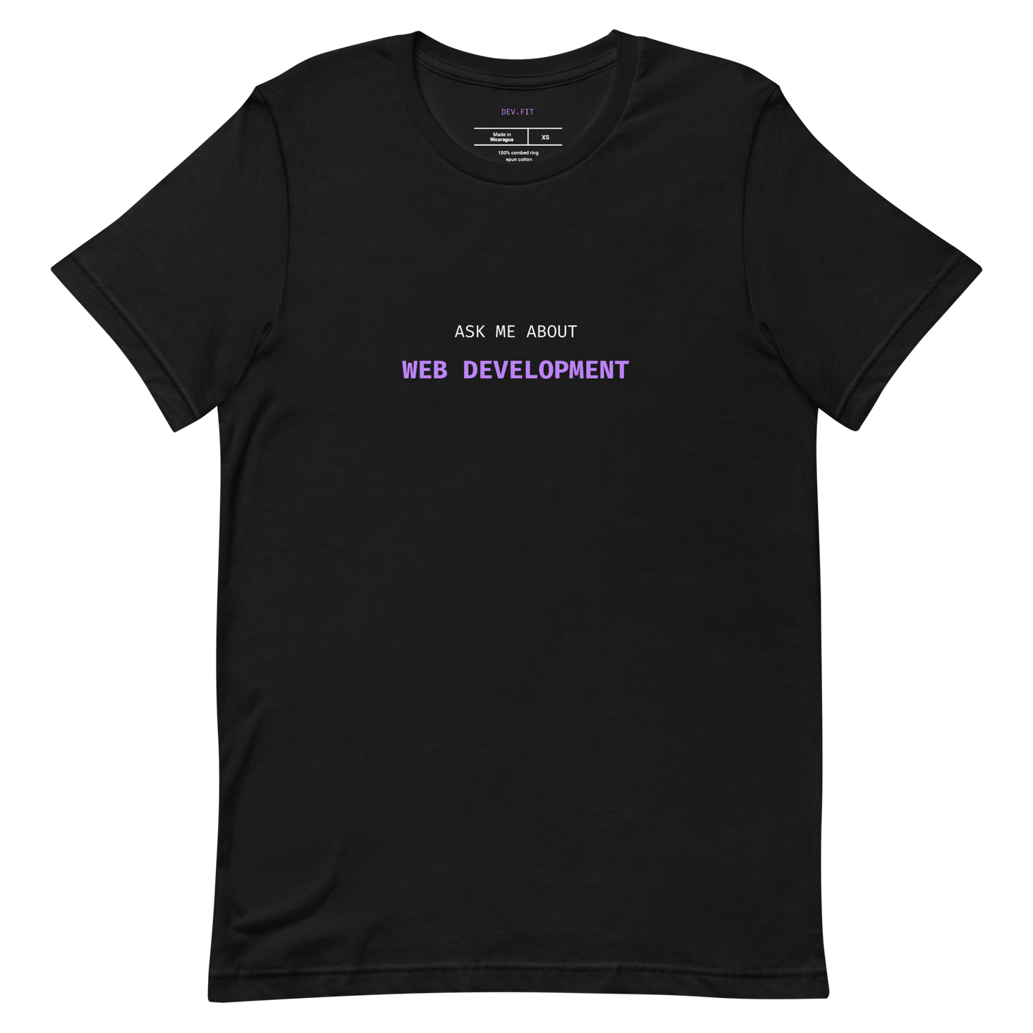 AMA Web Development in Light Purple on a Unisex T-Shirt