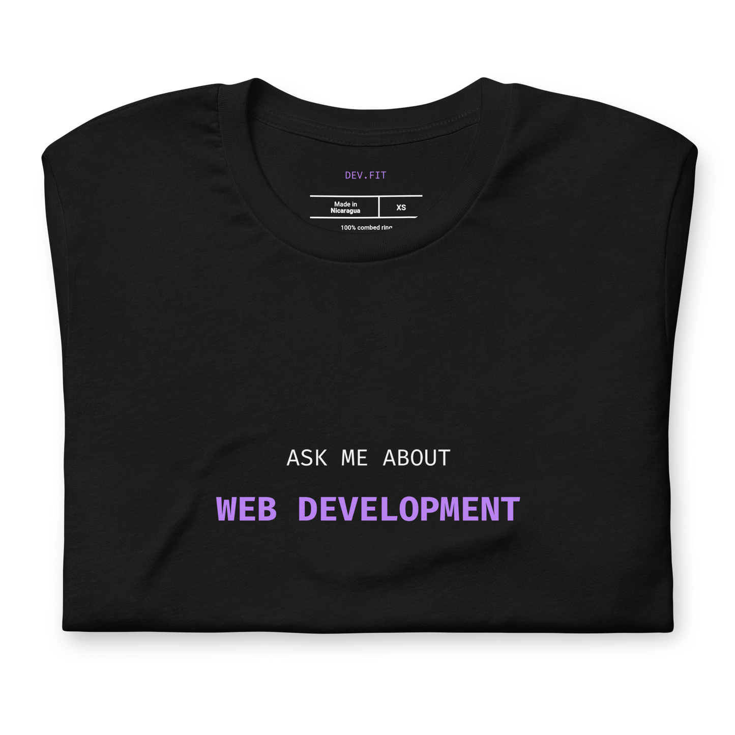 AMA Web Development in Light Purple on a Unisex T-Shirt