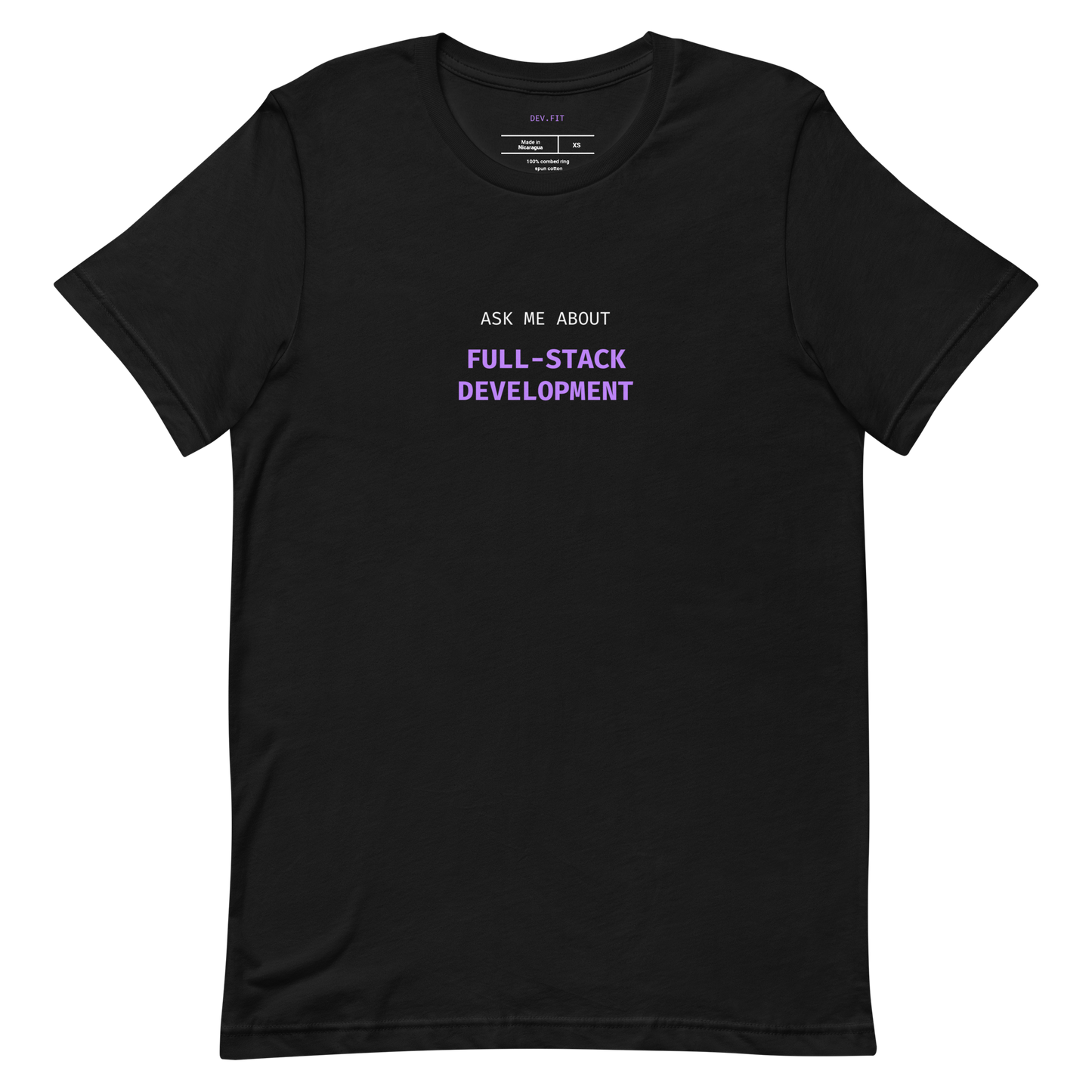 AMA Full-Stack Development in Light Purple on a Unisex T-Shirt