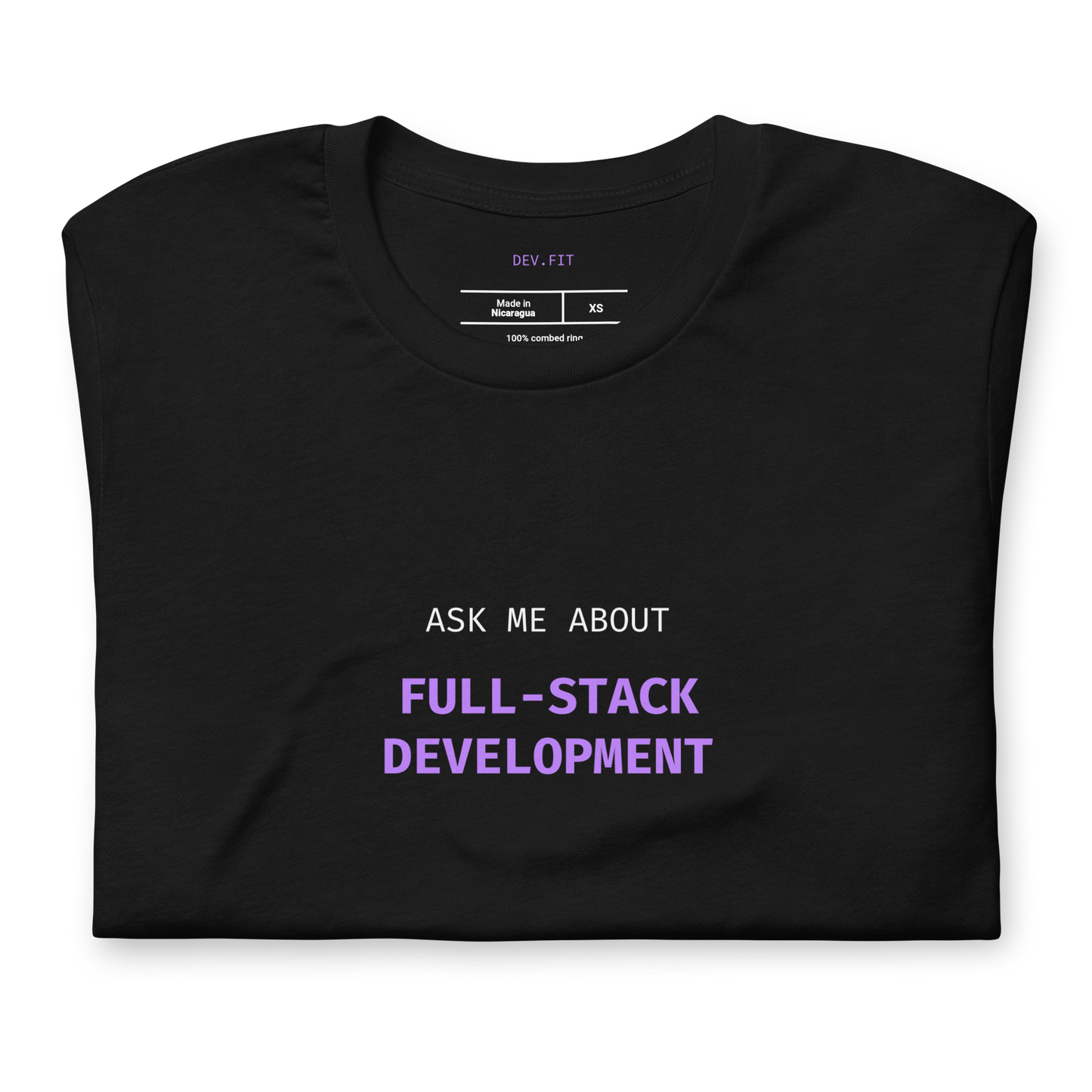 AMA Full-Stack Development in Light Purple on a Unisex T-Shirt