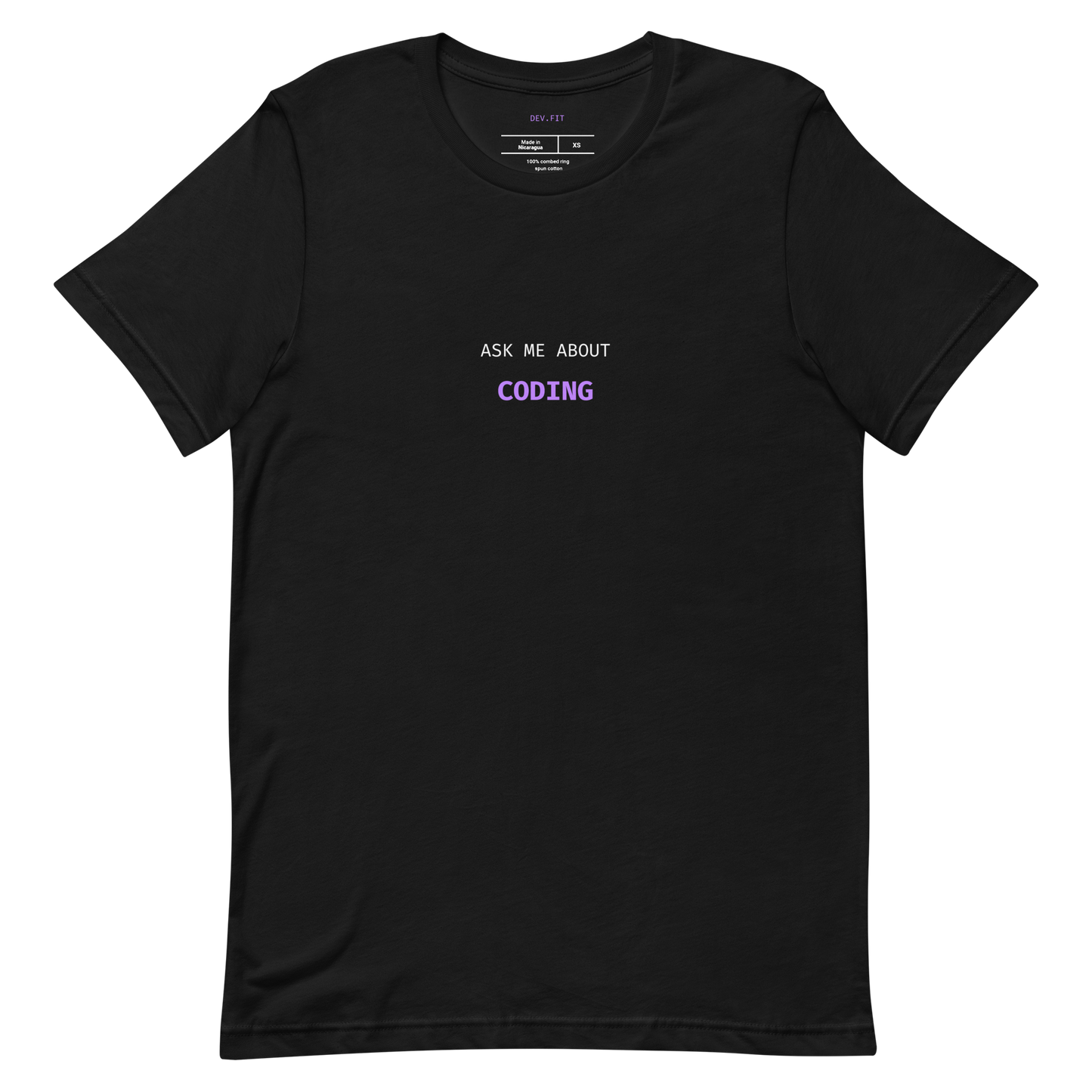 AMA Coding in Light Purple on a Unisex T-Shirt