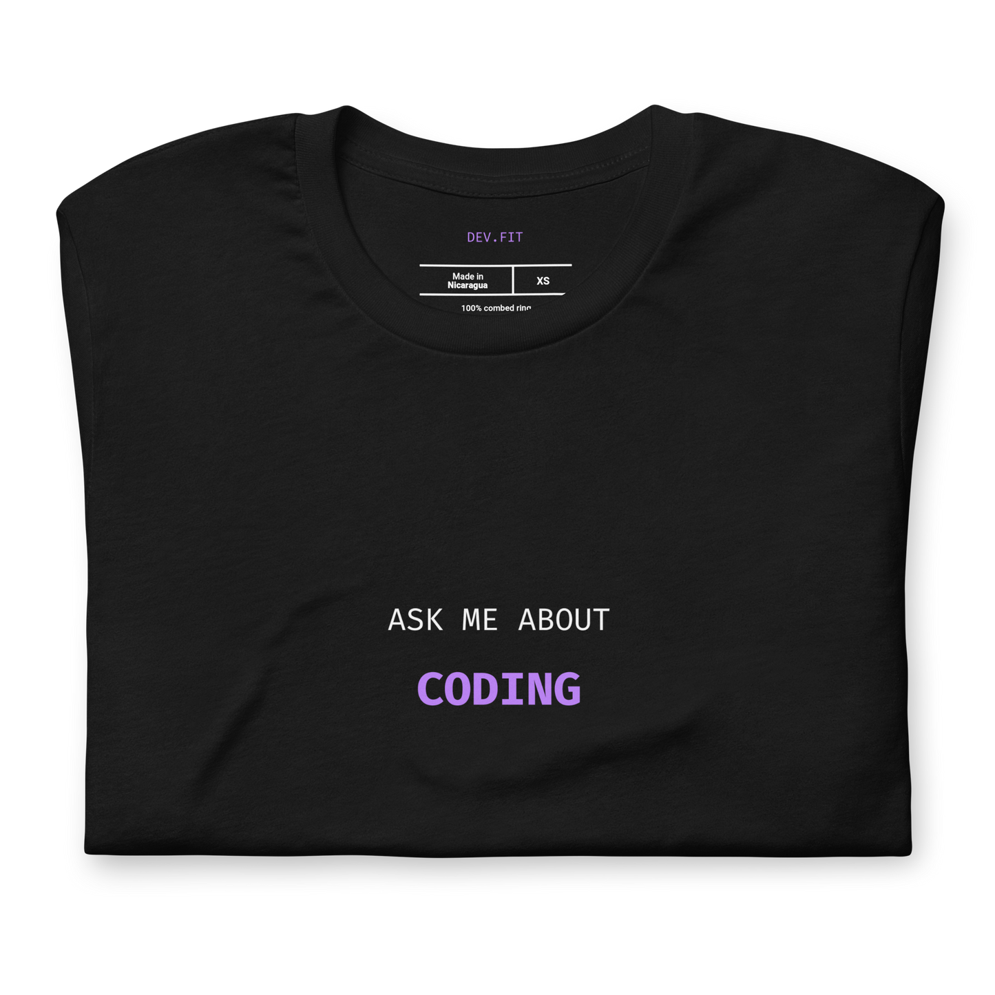 AMA Coding in Light Purple on a Unisex T-Shirt