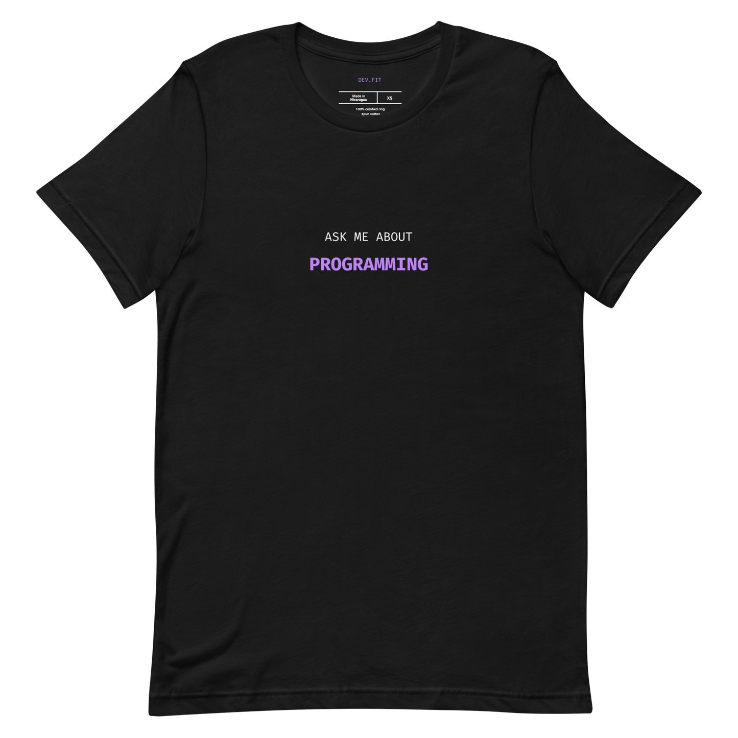 AMA Programming in Light Purple on a Unisex T-Shirt