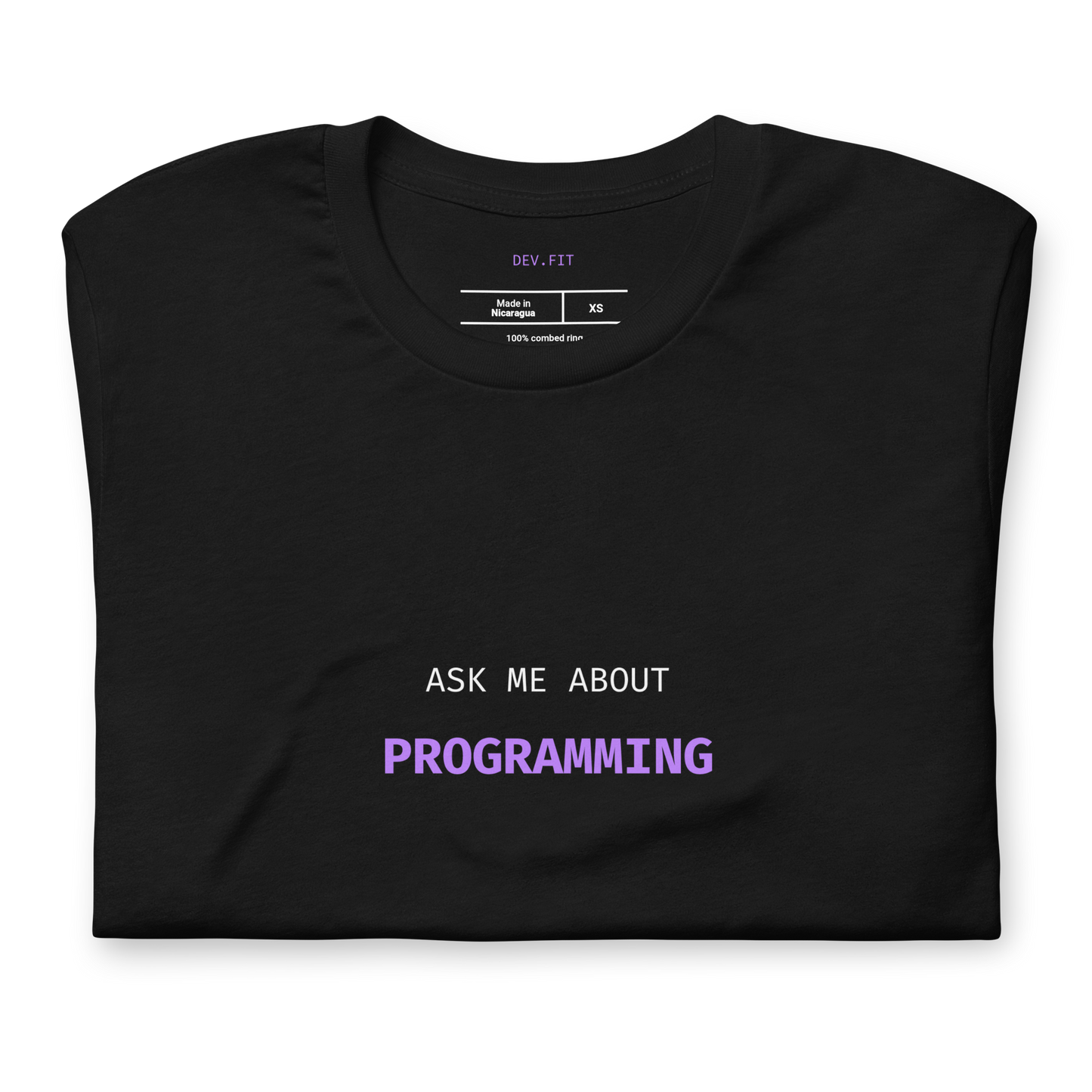 AMA Programming in Light Purple on a Unisex T-Shirt