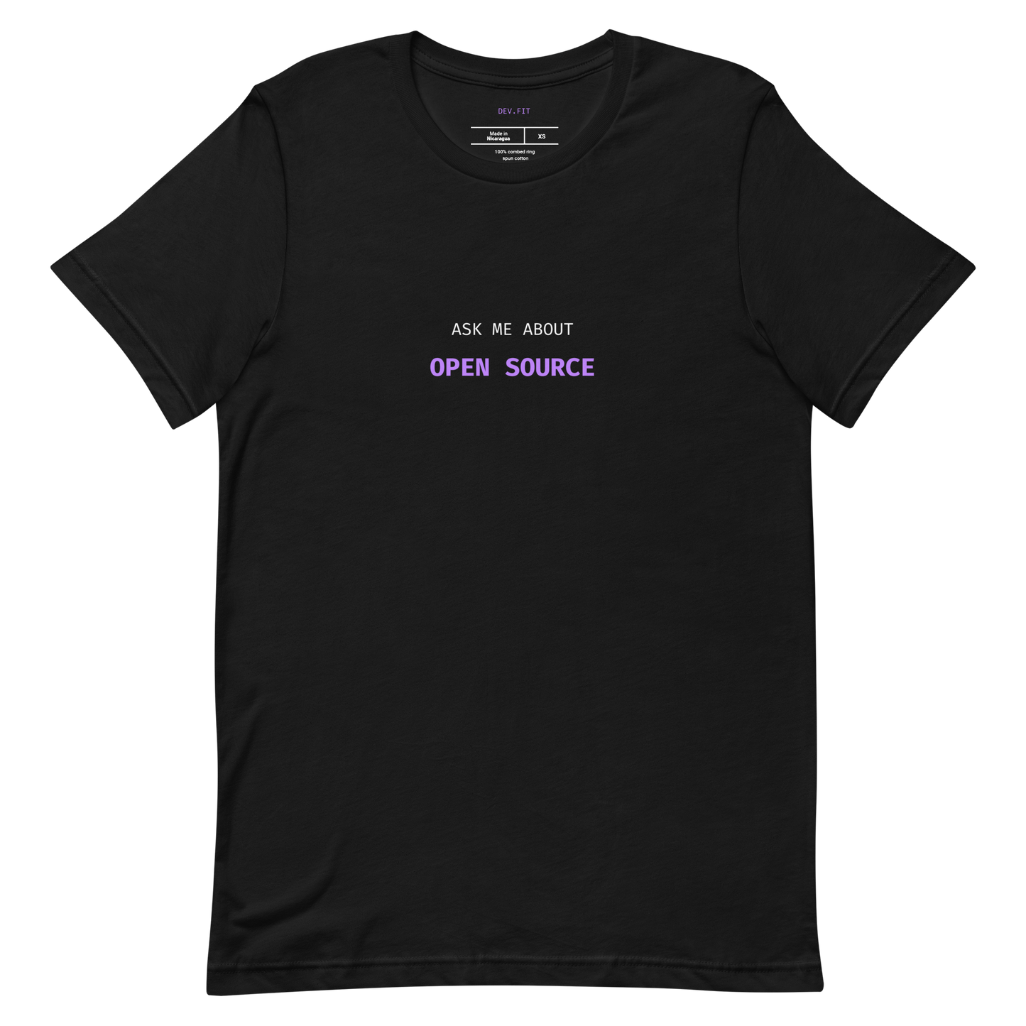 AMA Open Source in Light Purple on a Unisex T-Shirt