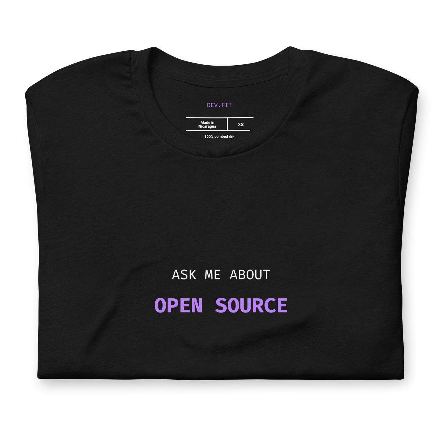 AMA Open Source in Light Purple on a Unisex T-Shirt