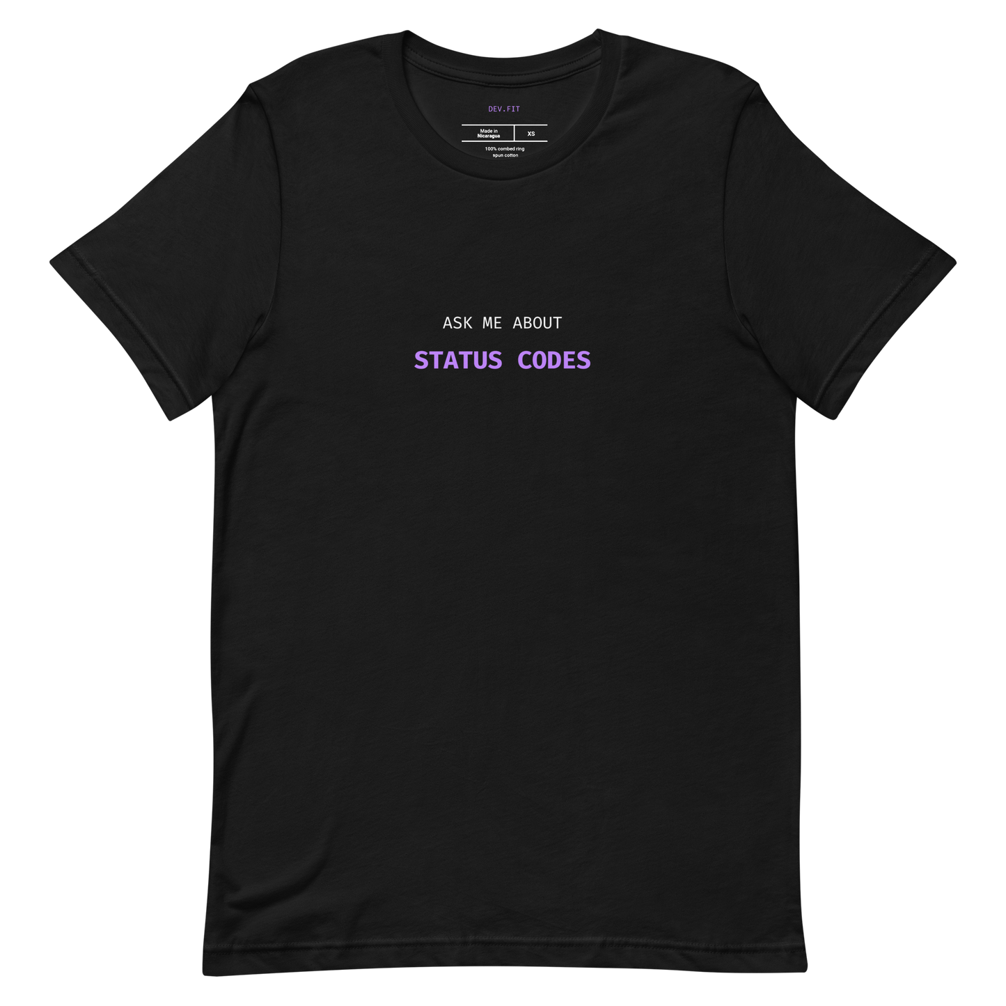 AMA Status Codes in Light Purple on a Unisex T-Shirt