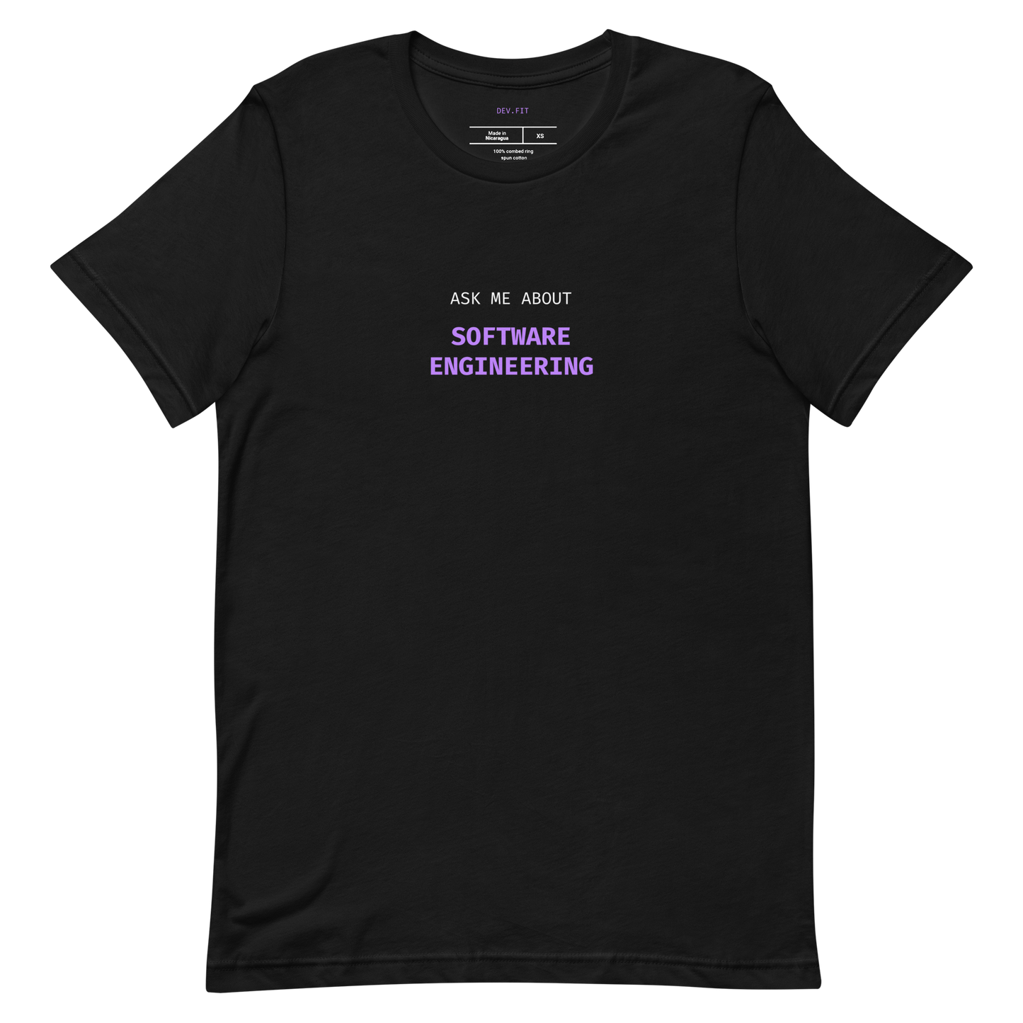 AMA Software Engineering in Light Purple on a Unisex T-Shirt