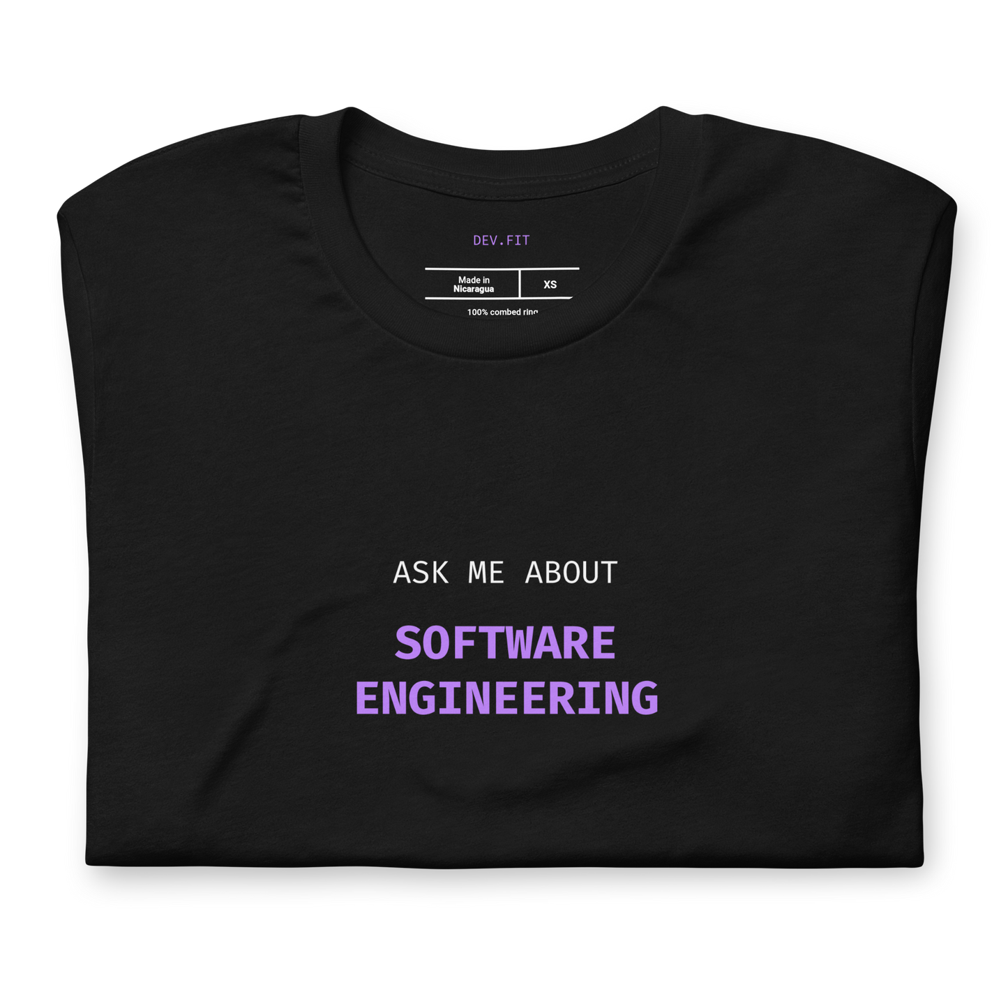 AMA Software Engineering in Light Purple on a Unisex T-Shirt