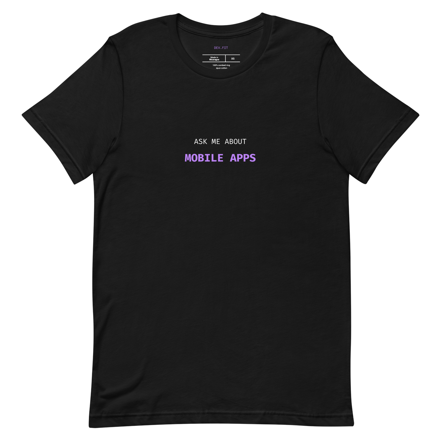 AMA Mobile Apps in Light Purple on a Unisex T-Shirt