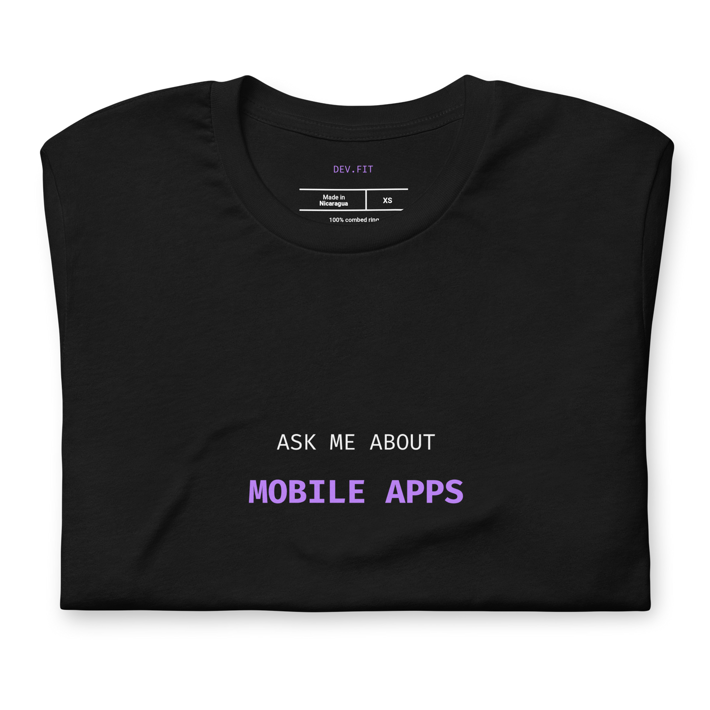 AMA Mobile Apps in Light Purple on a Unisex T-Shirt