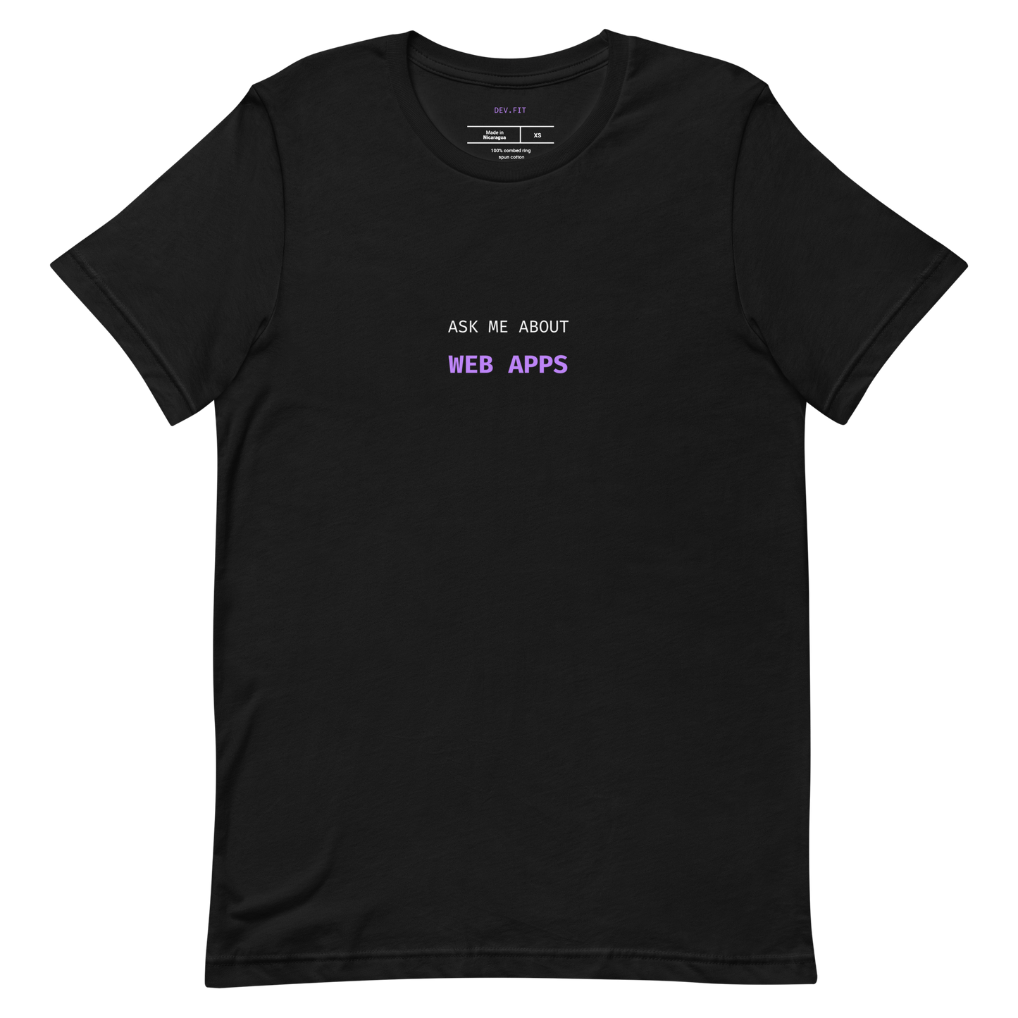 AMA Web Apps in Light Purple on a Unisex T-Shirt