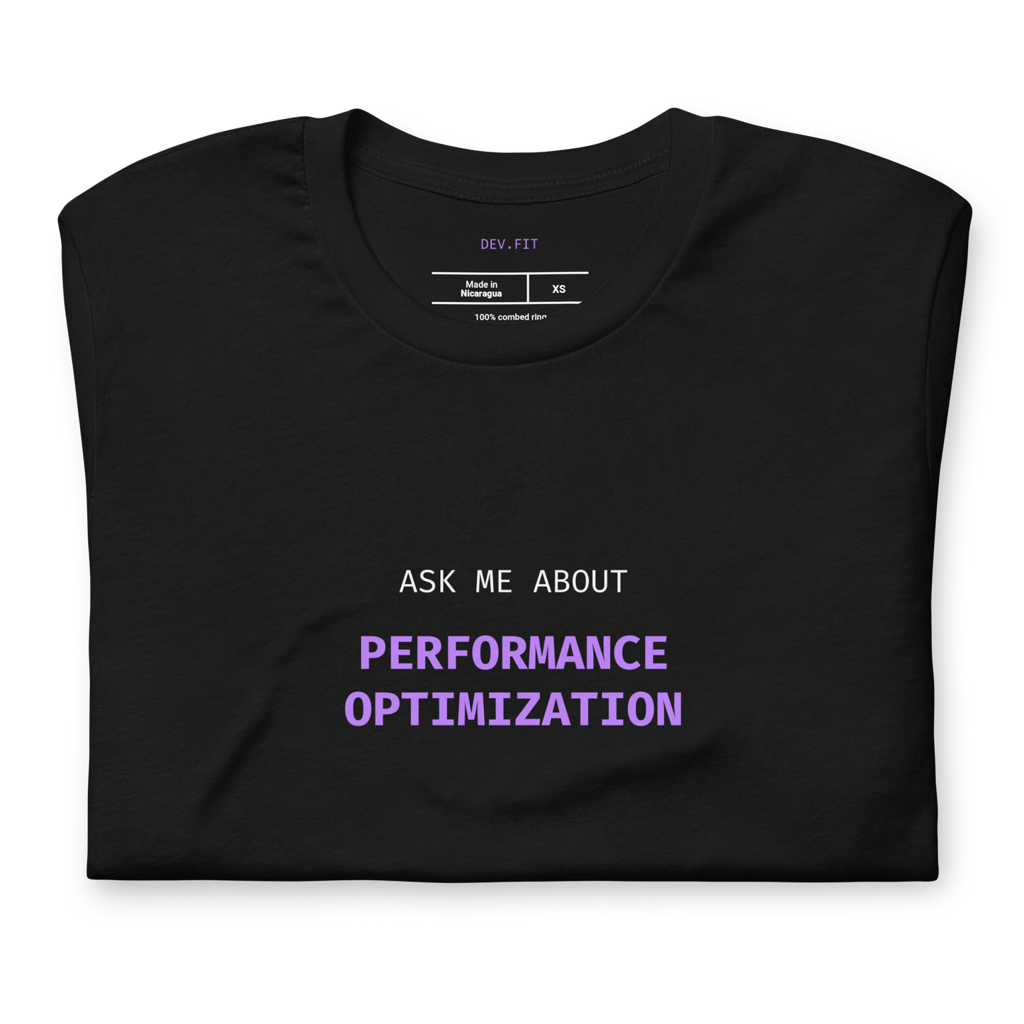 AMA Performance Optimization in Light Purple on a Unisex T-Shirt