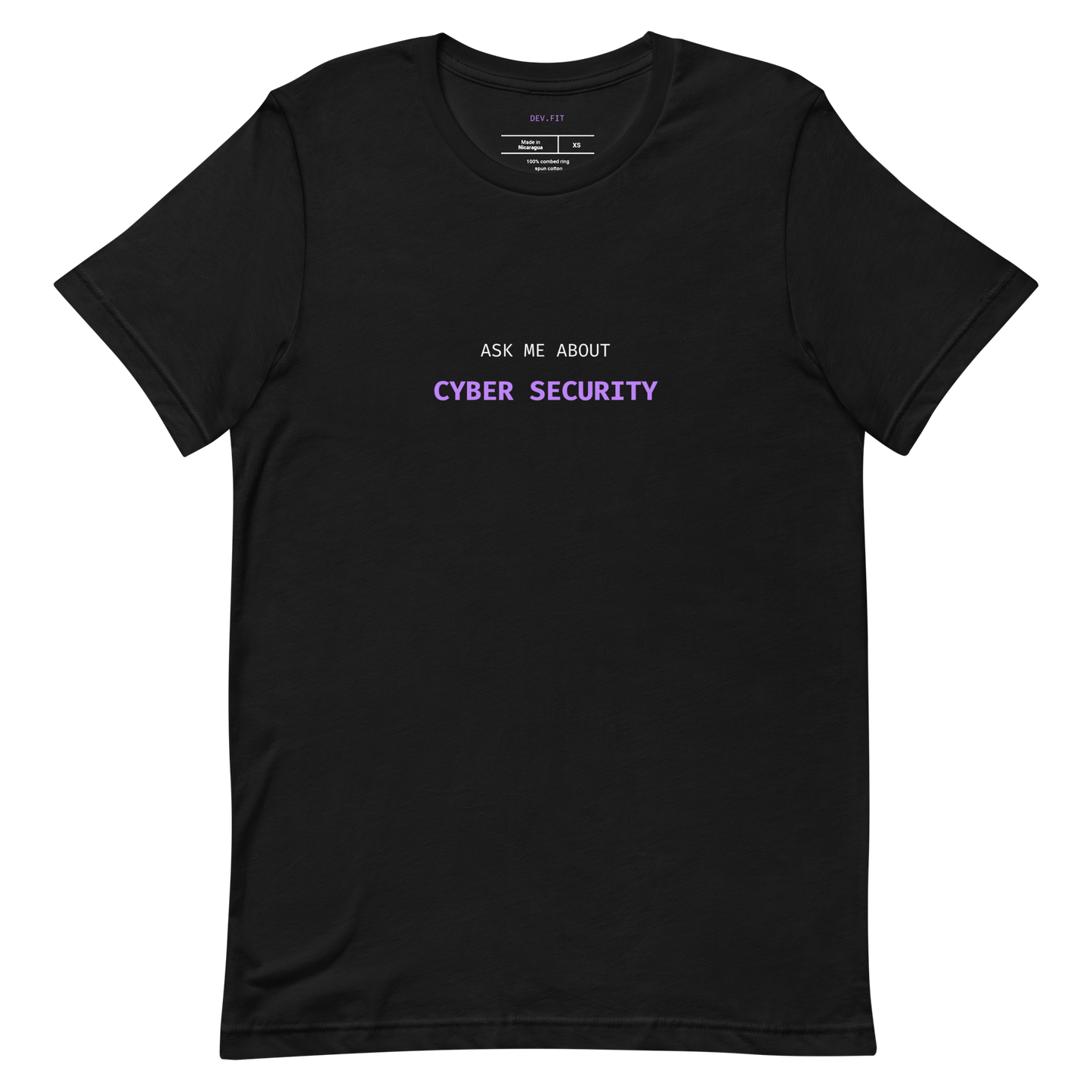 AMA Cyber Security in Light Purple on a Unisex T-Shirt