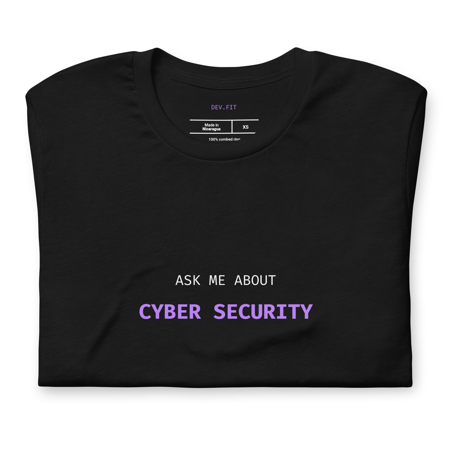 AMA Cyber Security in Light Purple on a Unisex T-Shirt