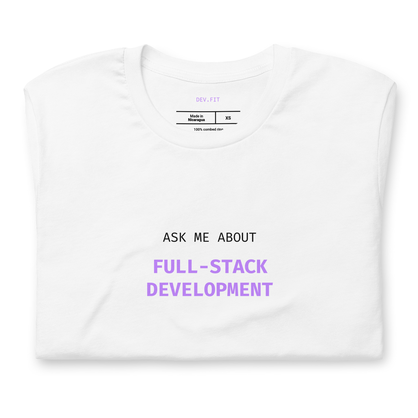 AMA Full-Stack Development in Light Purple on a Unisex T-Shirt