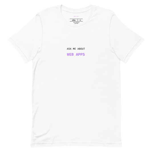 AMA Web Apps in Light Purple on a Unisex T-Shirt