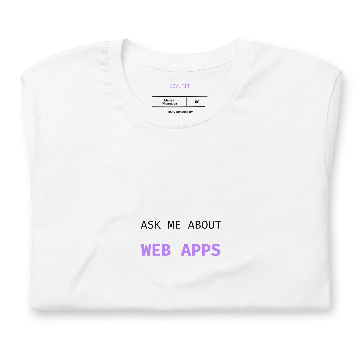 AMA Web Apps in Light Purple on a Unisex T-Shirt