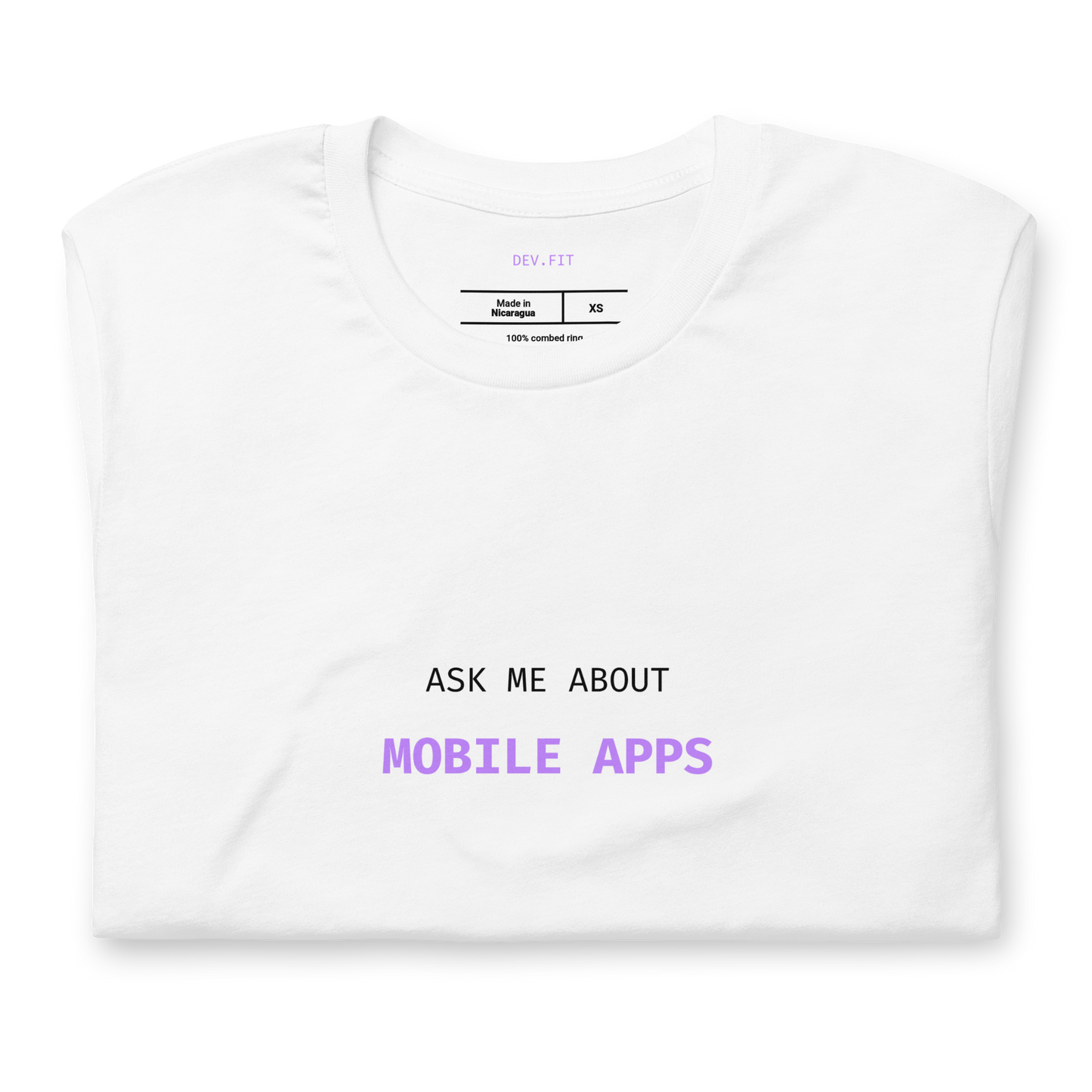 AMA Mobile Apps in Light Purple on a Unisex T-Shirt