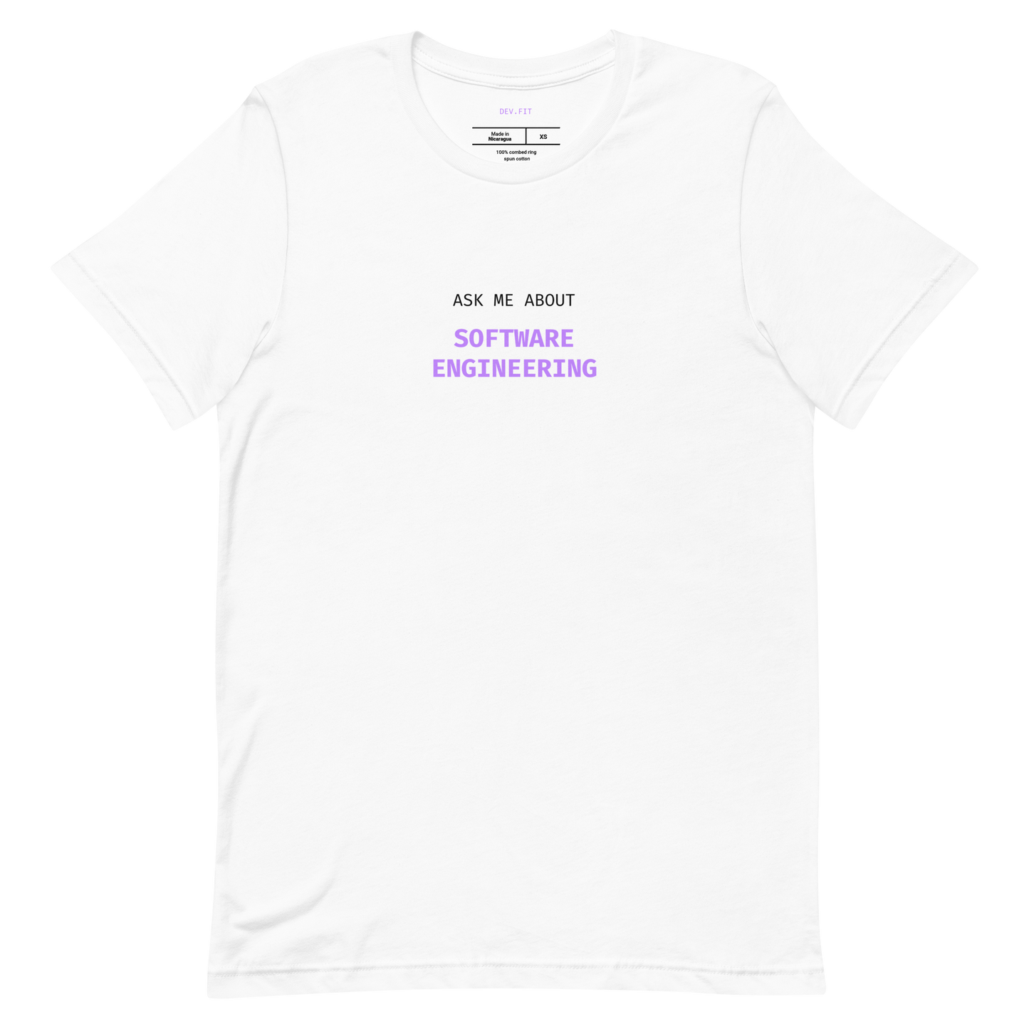 AMA Software Engineering in Light Purple on a Unisex T-Shirt