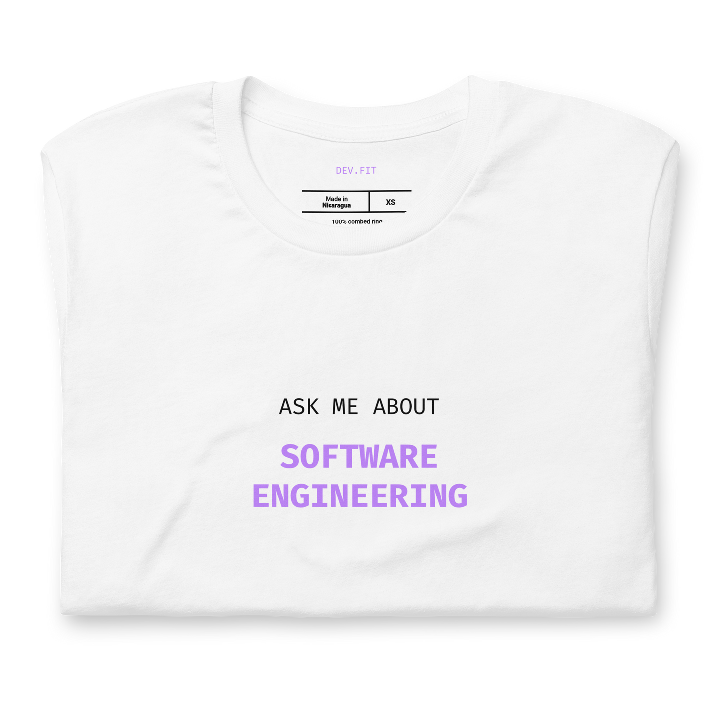 AMA Software Engineering in Light Purple on a Unisex T-Shirt