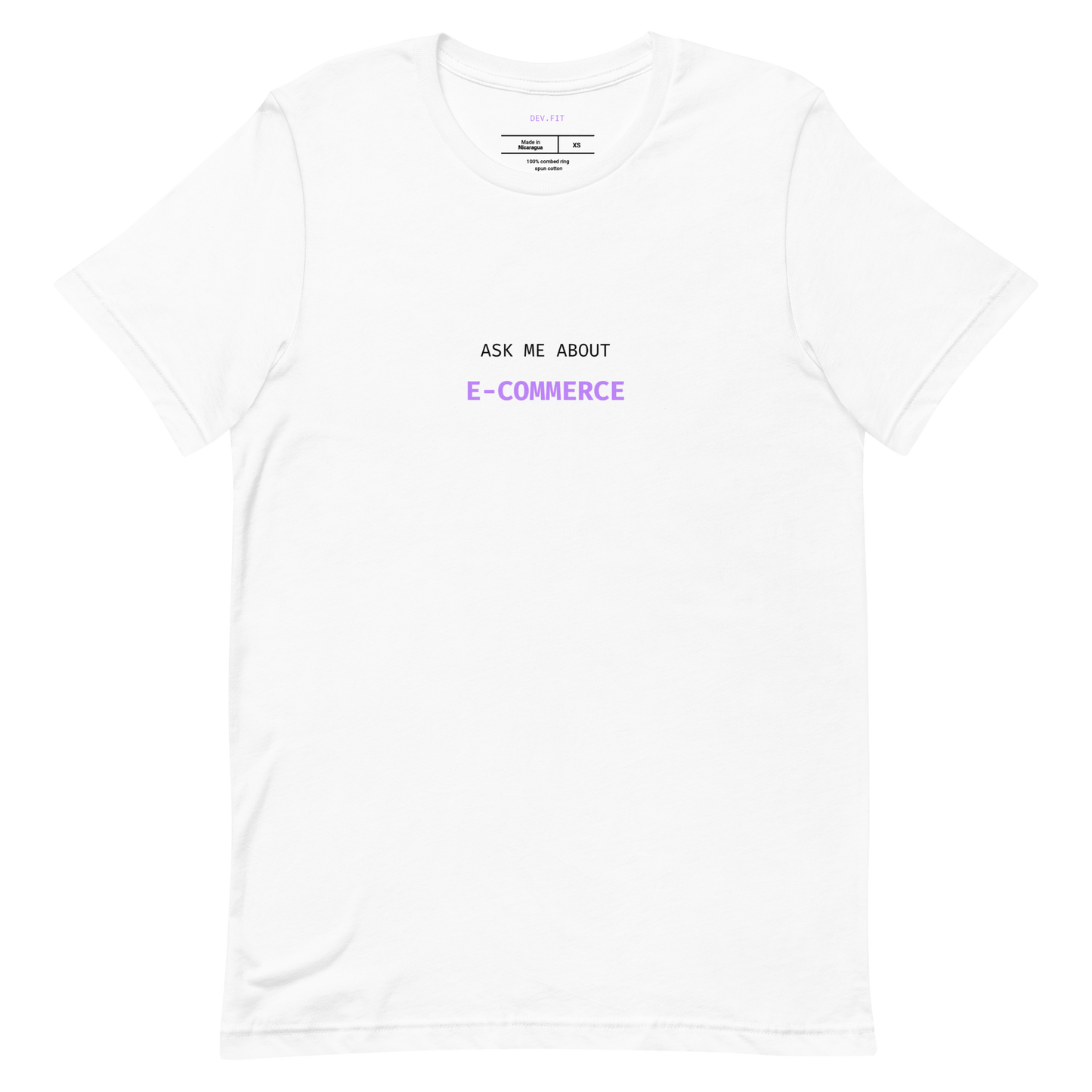 AMA E-commerce in Light Purple on a Unisex T-Shirt