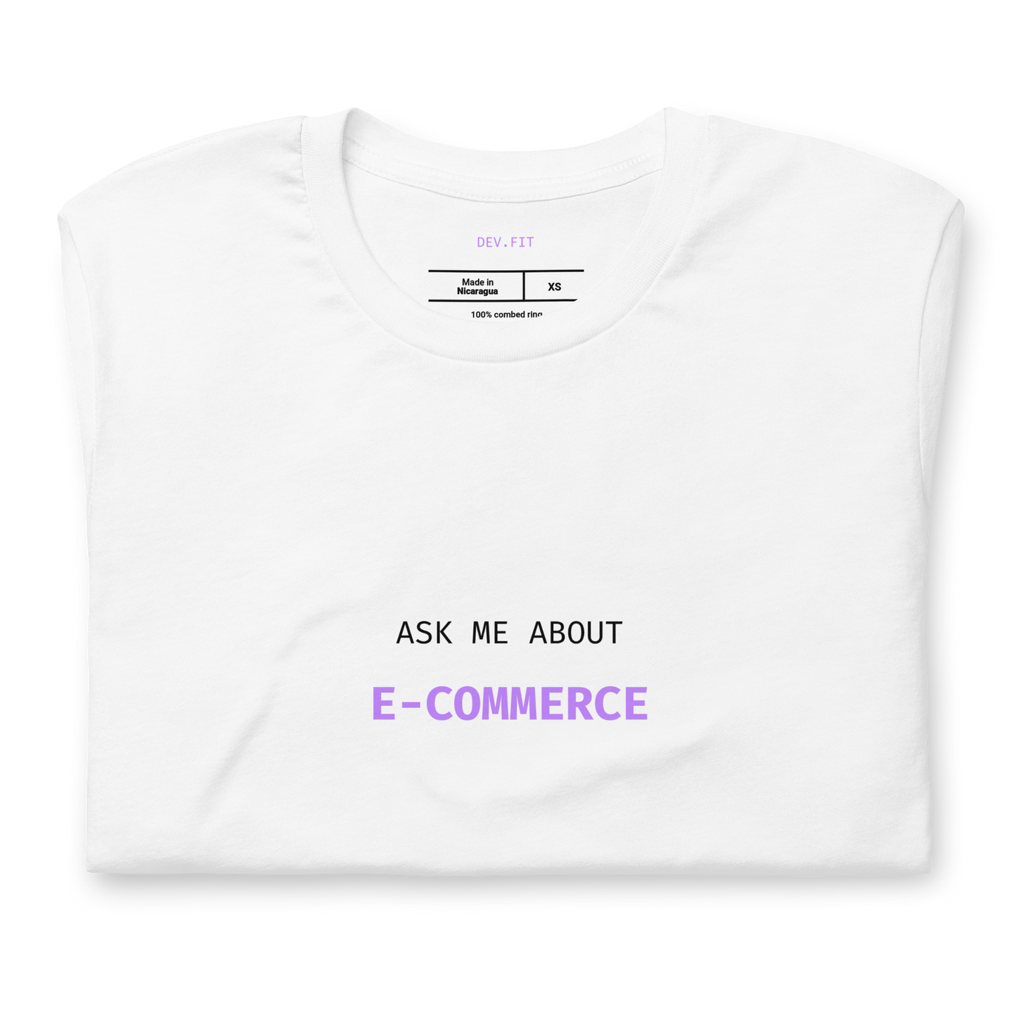 AMA E-commerce in Light Purple on a Unisex T-Shirt