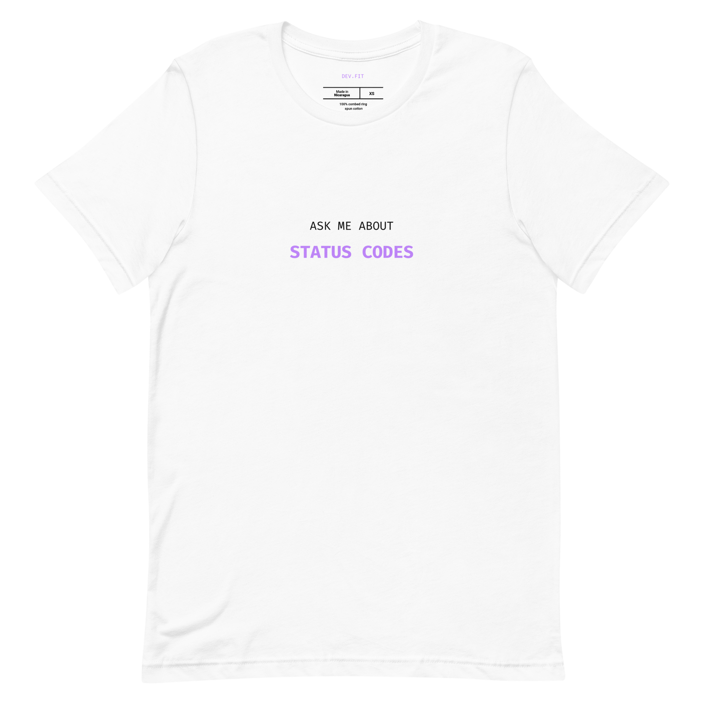 AMA Status Codes in Light Purple on a Unisex T-Shirt