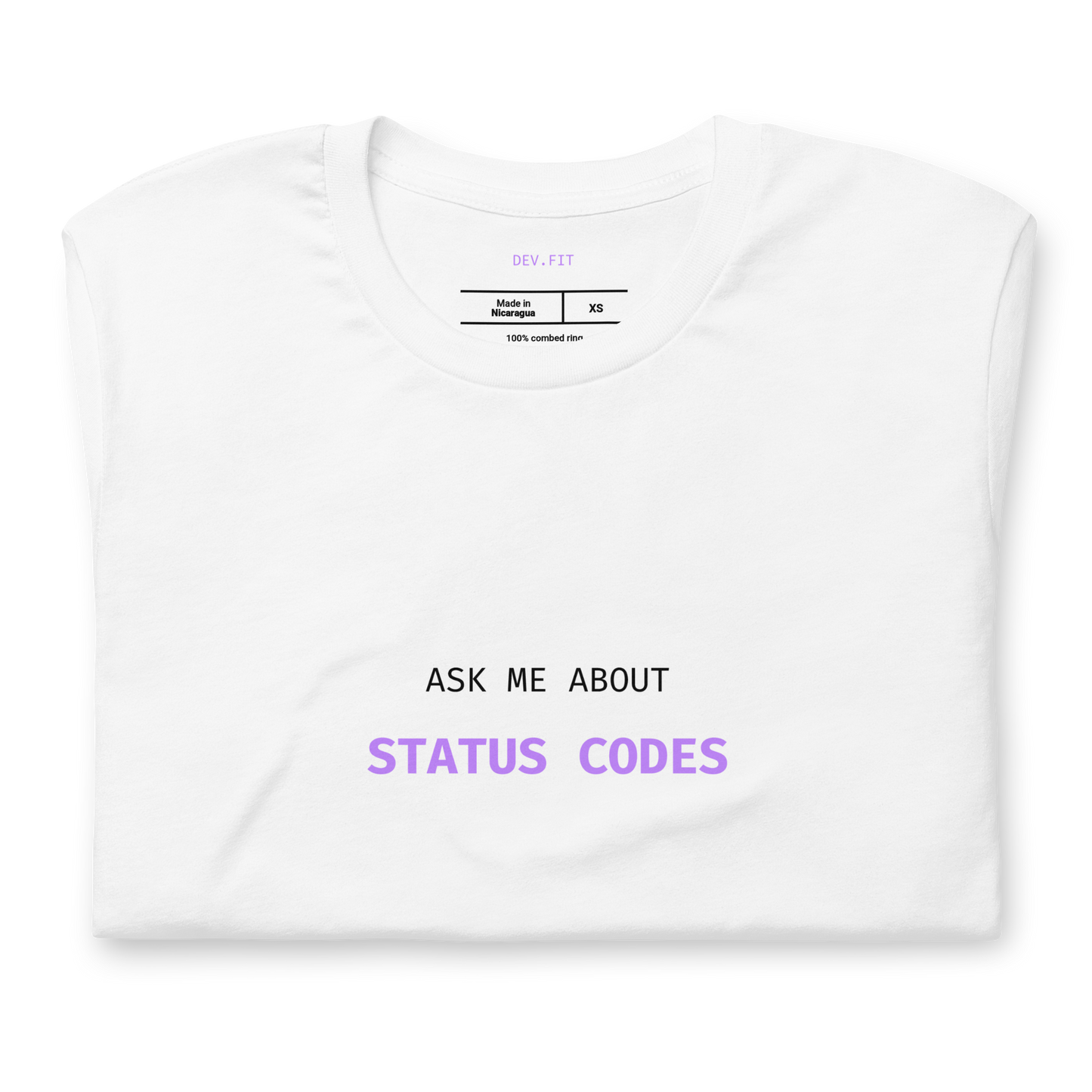 AMA Status Codes in Light Purple on a Unisex T-Shirt