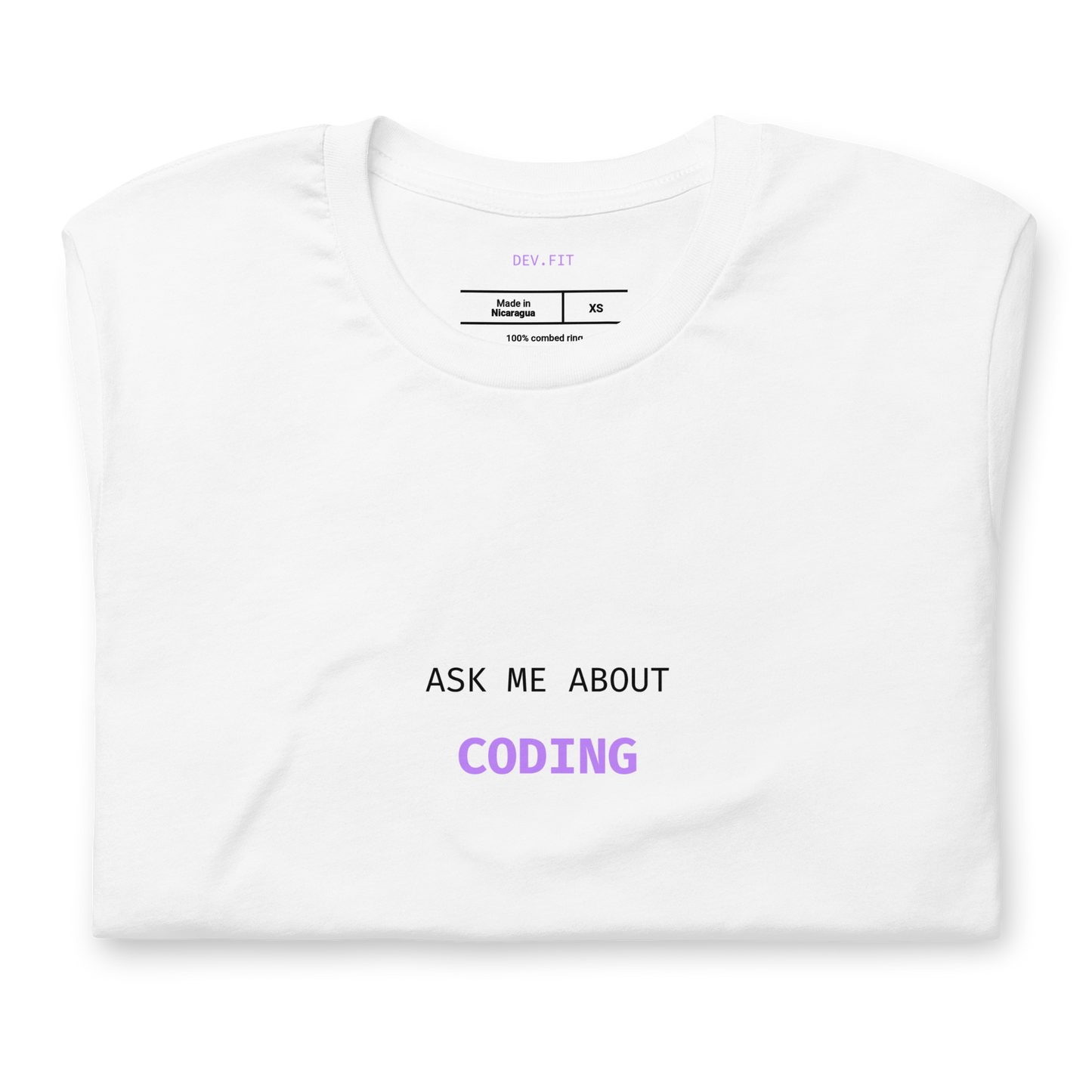 AMA Coding in Light Purple on a Unisex T-Shirt