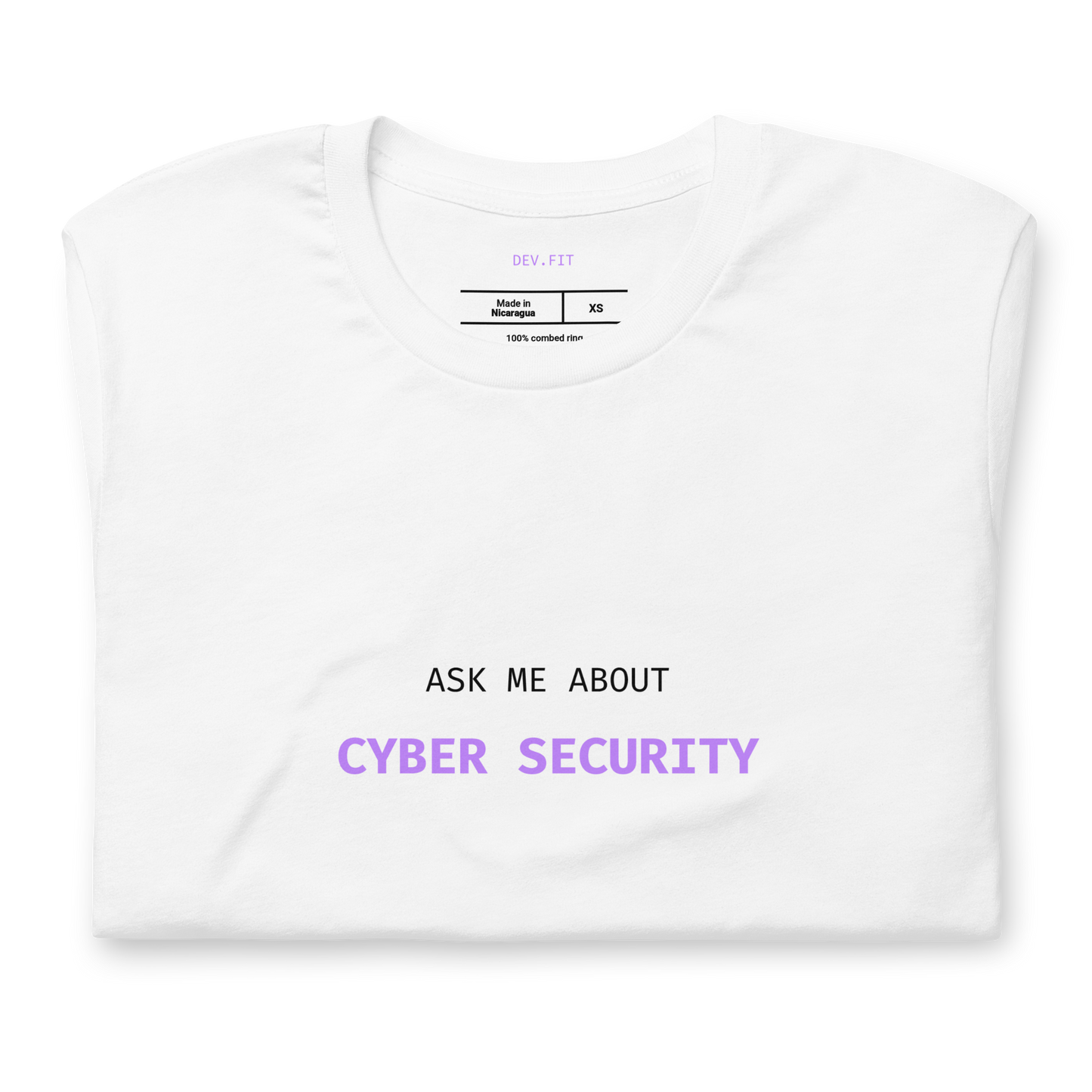 AMA Cyber Security in Light Purple on a Unisex T-Shirt